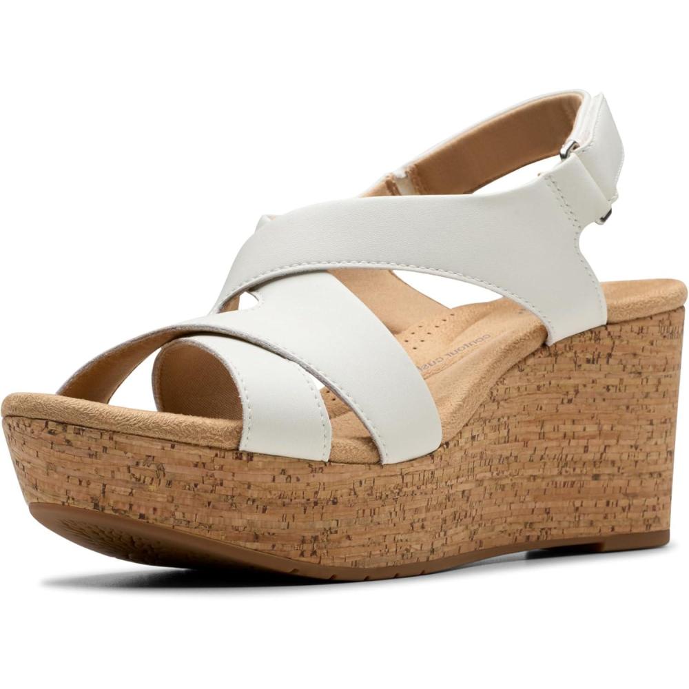 imageClarks Womens Rose StyleWhite Leather