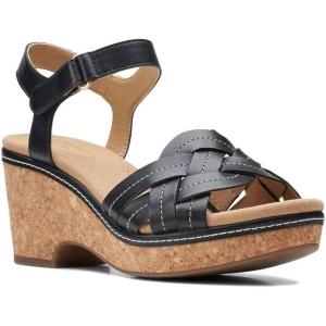 Clarks womens Giselle Coast(Black Leather)